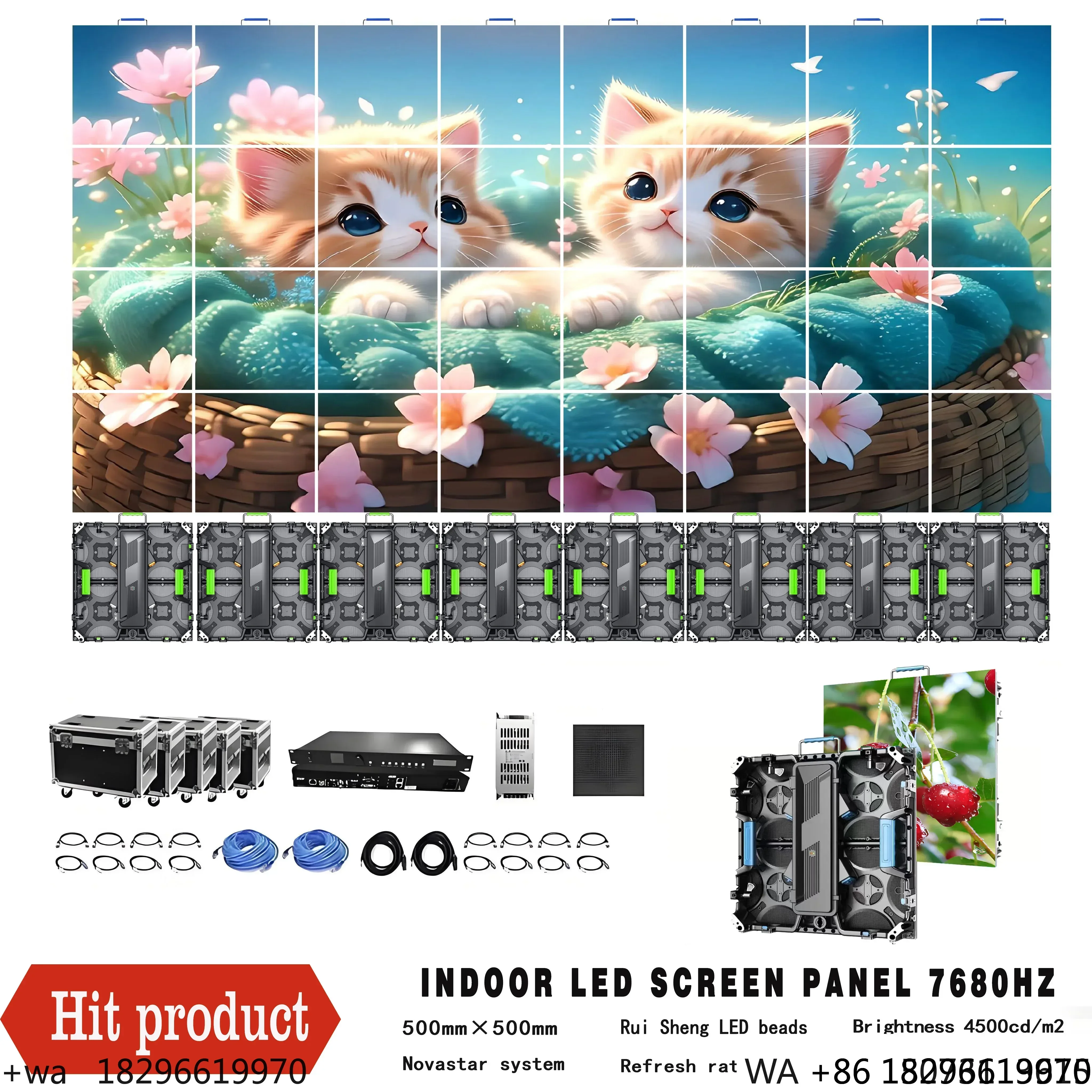 

P3.91 Full Color LED Rental Panel High Refresh HD Screen for Stage Advertising Events