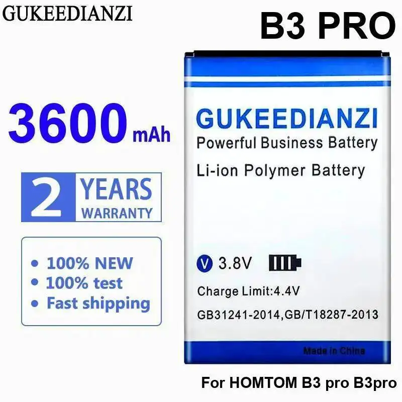 

Для аккумулятора мобильного телефона Homtom B3 Pro 3600 мАч, долговечная работа