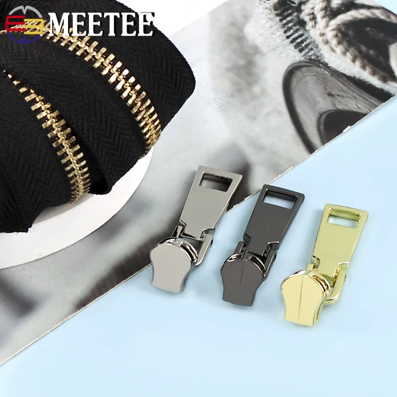 

1Meter Metal Zipper with 1pc Zip Slider Bags Jacket Replace Closure Zippers Garment Decor Zips Repair Kit DIY Sewing Accessories