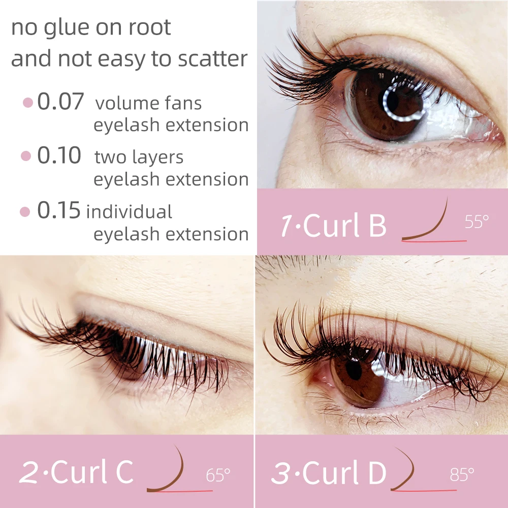 NAGARAKU High Quality Light/ Dark Brown Eyelash Mink Lash False Eyelash Faux Individual Eyelashes Cilia Lashes Eyelash Extension