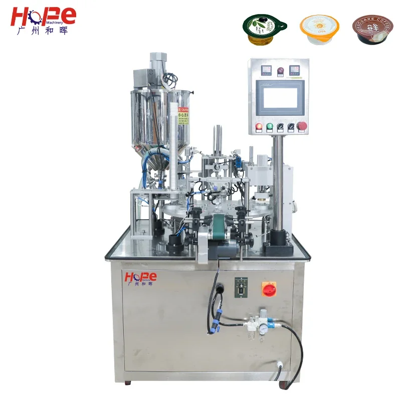 Automatic Daily Use for Honey, yogurt,  liquid filling and sealing  machine for plastic bottle
