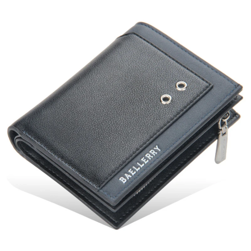 

Vintage Wallet Men With Coin Pocket Short Wallets Small Zipper Walet With Card Holders Man Purse Money Clips Money Bag