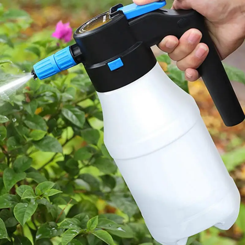 1.5L Hand Pump Foam Sprayer car Wash Hand held Foam Watering Can with USB Cable vehicle Wash Spray Bottle for car home garden