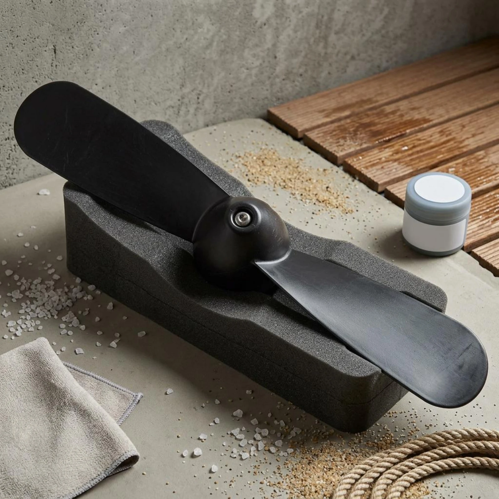 

Kayak Propeller Blade Rounded Blades Two-Blade Propeller Marine Gear Central Hub Watercraft Part High Performance