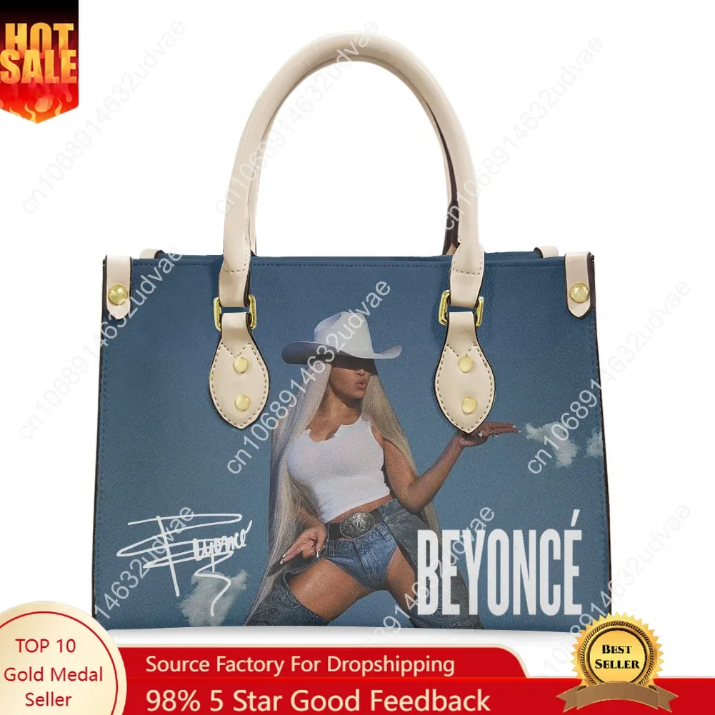 

Сумка-тоут Beyoncé, женская и мужская, высококачественная, с персонализированным текстом и изображением, из искусственной кожи, для поездок на работу, для покупок, подарочная сумка