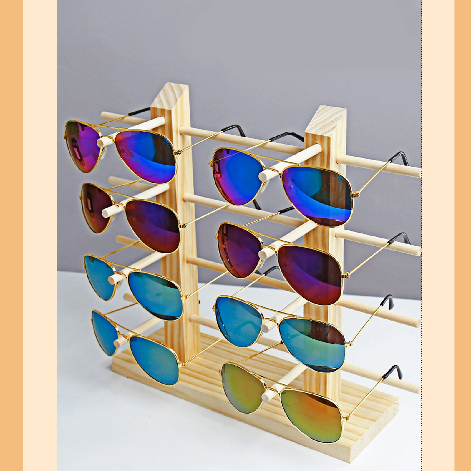

1pc Glasses Rack Double Row Sunglasses Rack Sunglasses Display St Practical Storage Shelf Home Retail Decor Item