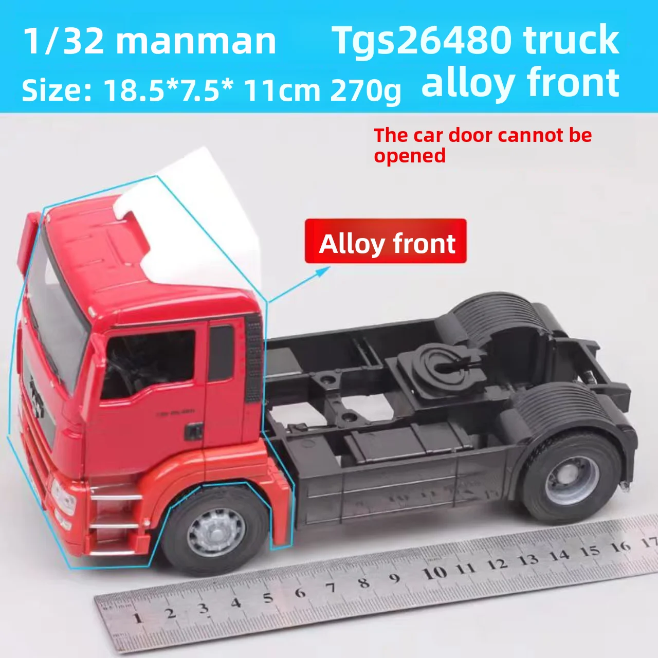 دييكاست 1:32 مقياس Junki رجل حاوية شاحنة رئيس جرار رئيس سبيكة سيارة نموذج تحصيل لعبة هدية تذكارية العرض