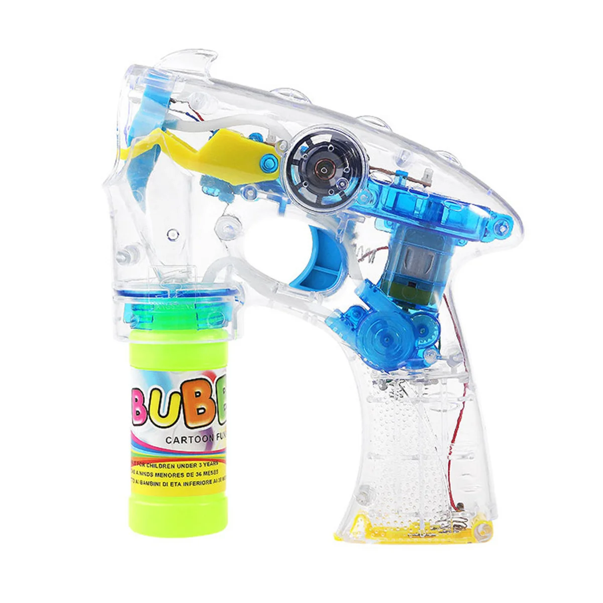 Electric Bubble Wand Yellow Automatic Bubble Maker Light Sound Effects Perfect for Weddings Birthday Outdoor