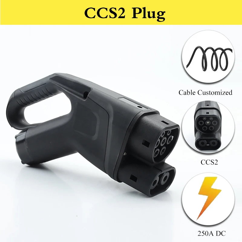 Electric car vehicle Combo CCS2 Plug DC Fast charger 250A EVSE Charging Station Connector