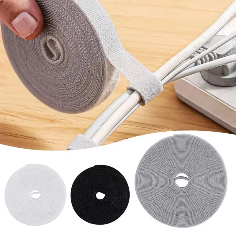 Nylon SelfAdhesive Hook Integrated Zip Tie Data Cable Organizer Office Gardening Organizer Bundling 2In1