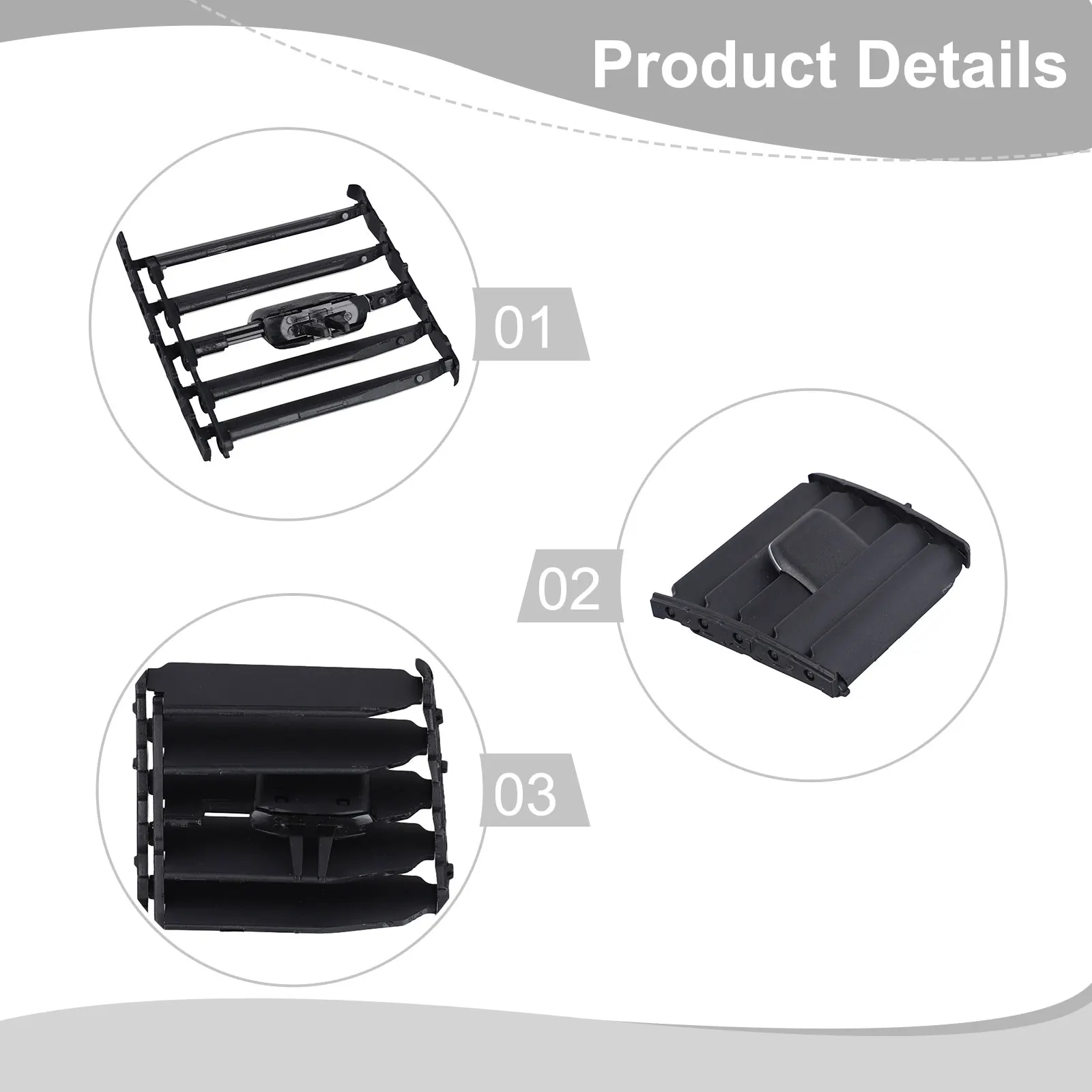 Rear Center Air Conditioning Vent Folding Clip Trim Compatible with For Golf 7 7 5 MK7 MK7 5 2013 to 2020 Models
