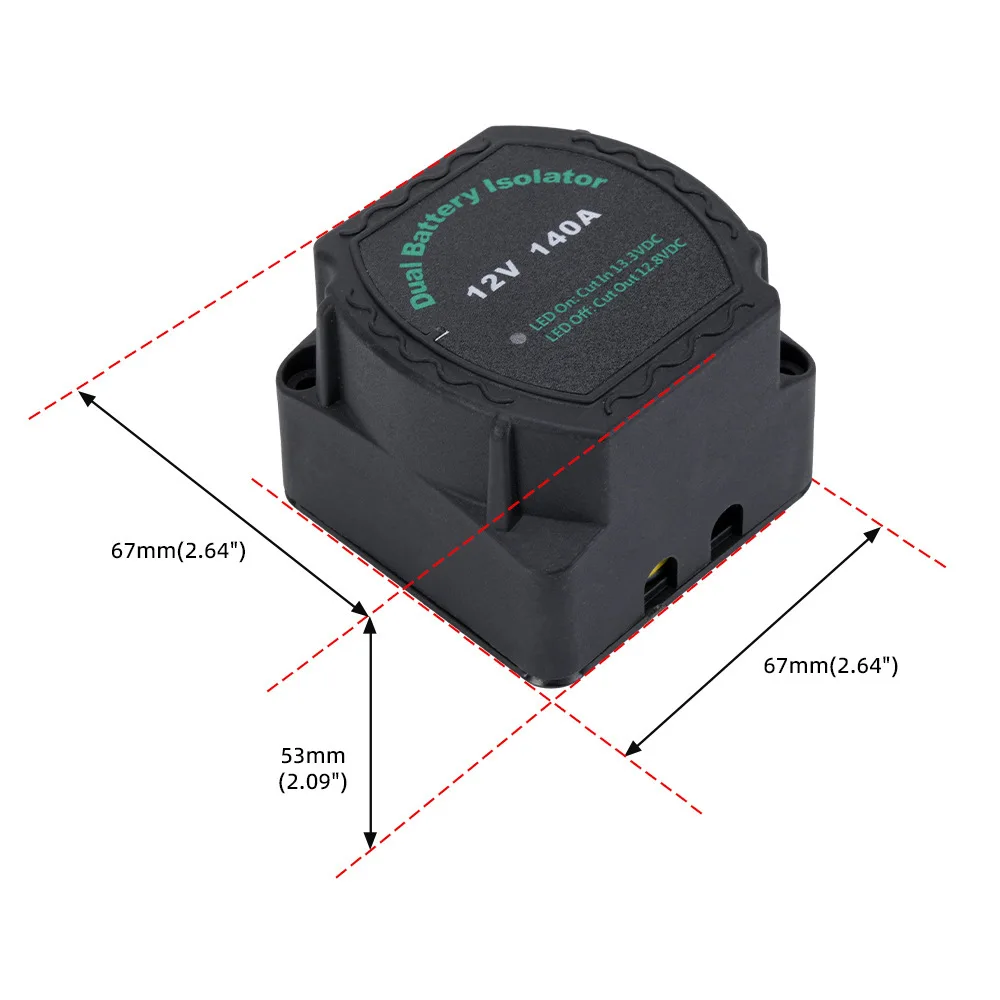Automobile Yacht Dual Battery Isolator 12V 140A Intelligent Battery Controller VSR Modified Relay
