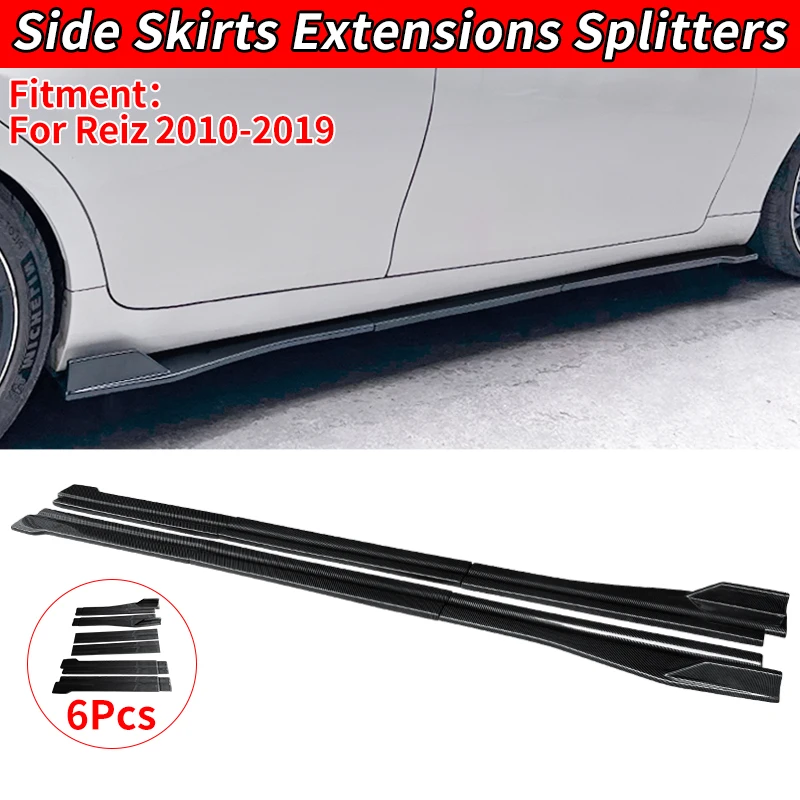 

For Toyota Reiz MARK X 2010-2019 Car Accessories Side Skirts Extensions Bumper Door Lip Splitters Winglet ABS Scratch Protector