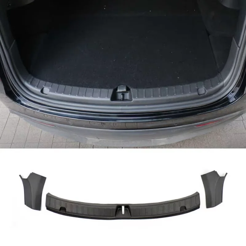 

For Tesla Model Y 2020-2024 Trunk Sill Plate Cover TPE Boot Loading Protector+Sides Carpet Insert Guard Trims