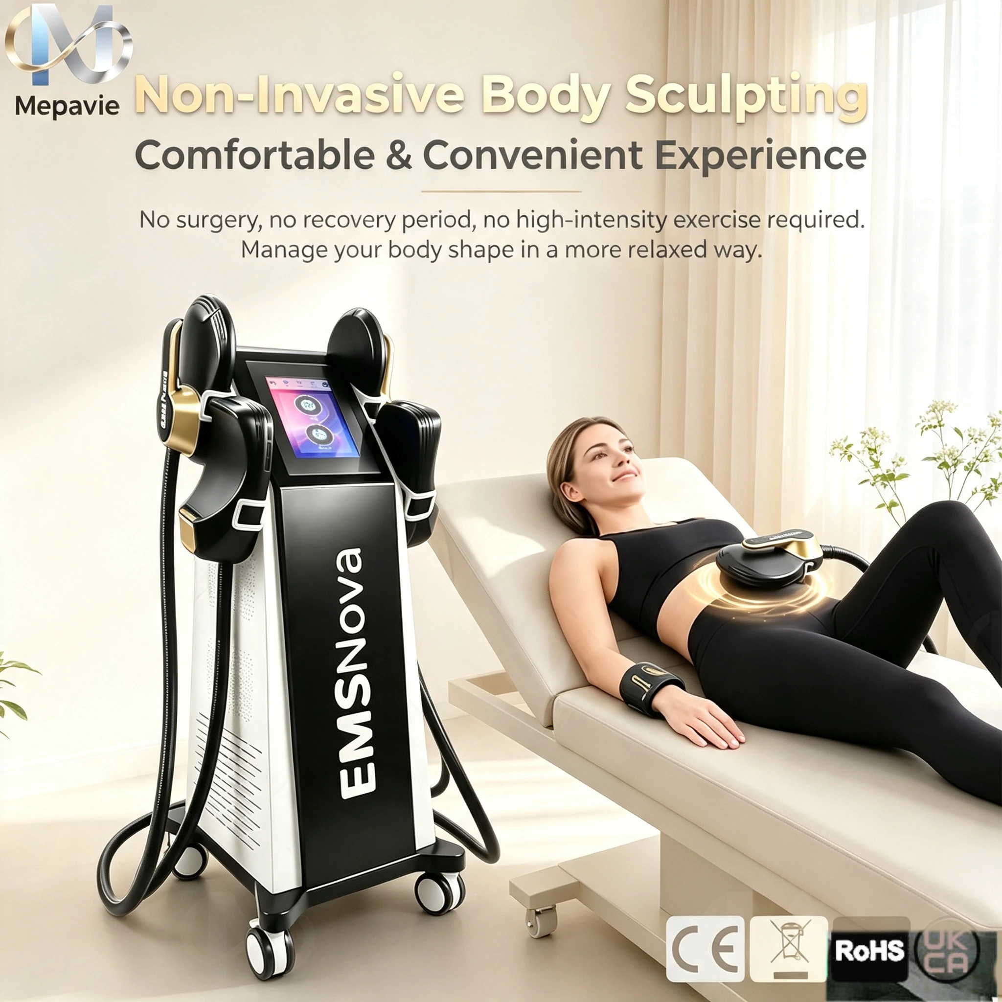 2026 Hot 4 Handles EMSNova HiEMT RF Sculptor Fat Loss Muscle Build Butt Lift Skin Tight Machine Salon CE Certified