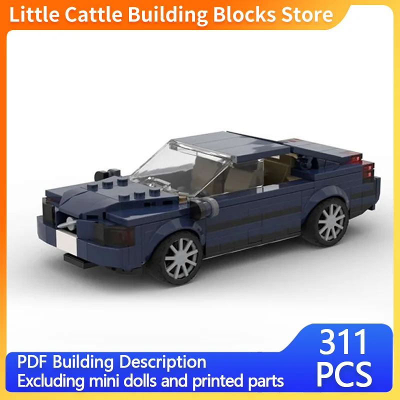 City Car Model MOC Building Bricks S60 Sporty Compact Luxury Sedan Modular Technology Children Holiday Gifts Assemble Toys Suit