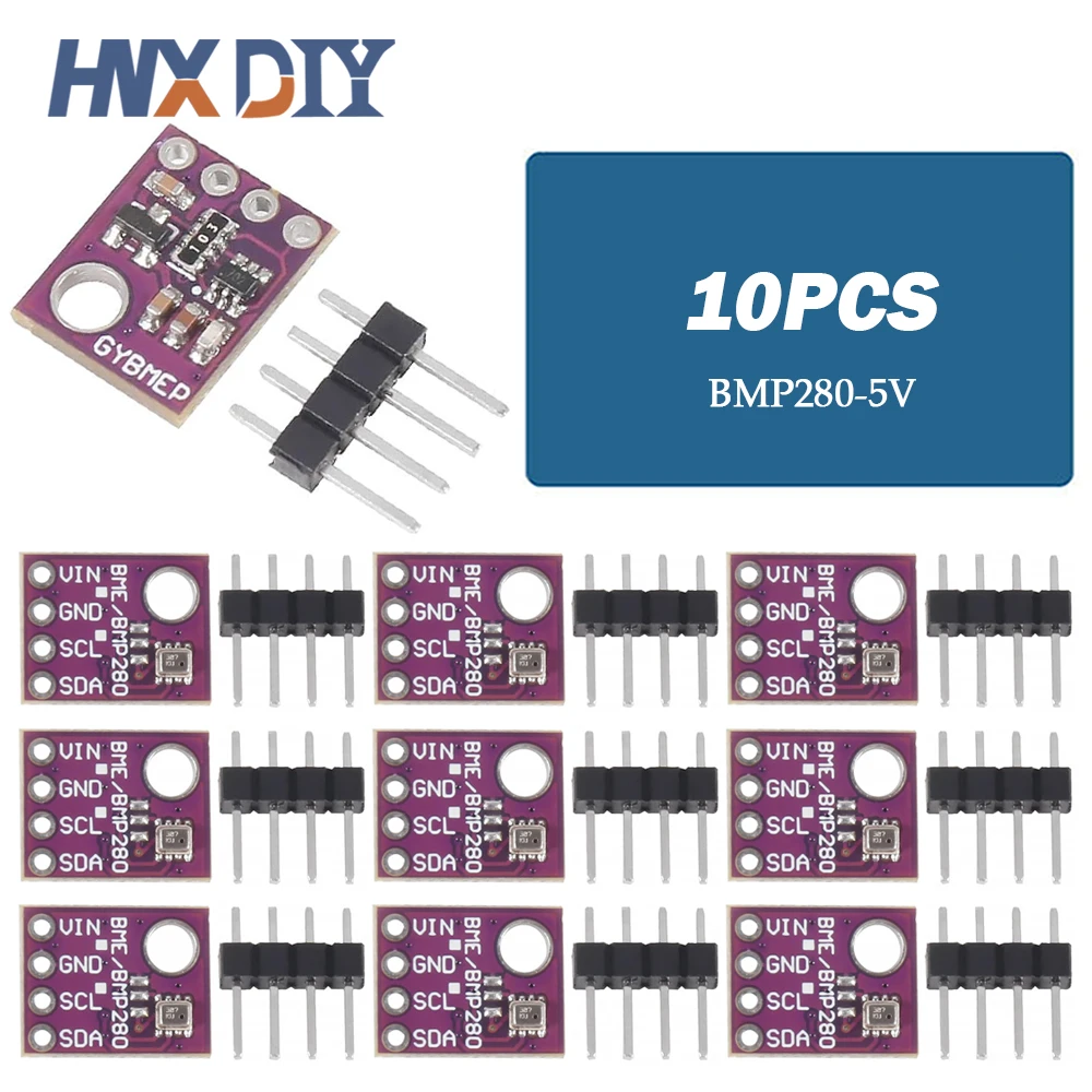 1-10 Stück BME280 BMP280 5 V 3,3 V Digitalsensor Temperatur Luftfeuchtigkeit Luftdruckmodul I2C SPI für Arduino