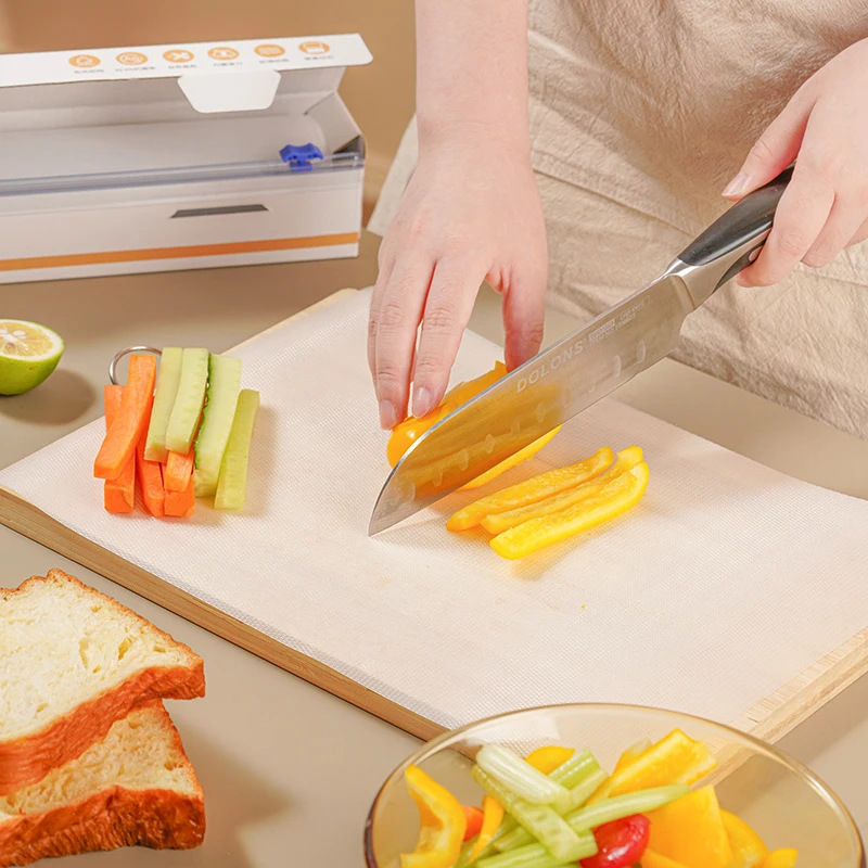 Large POE Cutting Board Paper 24x300CM Plastic Chopping Boards Paper Disposable Cuttable Cutting Board Mat For Camping Picnic