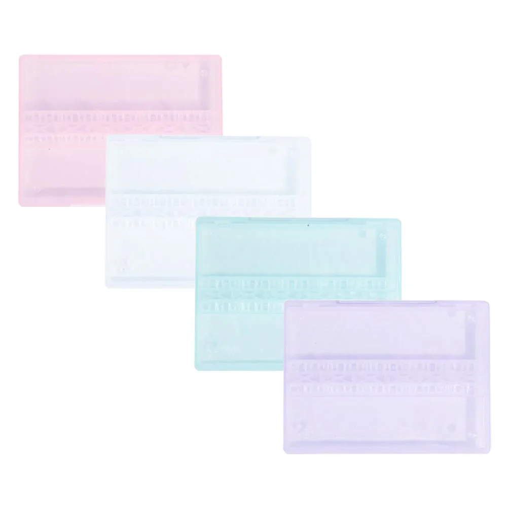 

4Pcs Nail Drill Bits Storage Box High-Grade PP Material Organizer for Manicure Practice Nail Art Training Home Salon Use