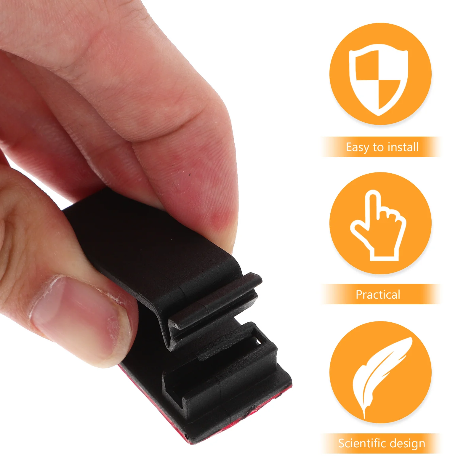 25 قطعة مقاطع كابلات مسطحة سلك لاصق ذاتي مقاطع مرتبة لمكتب إدارة سلك السيارة المشابك تنظيم الأسلاك الكهربائية بدقة #1