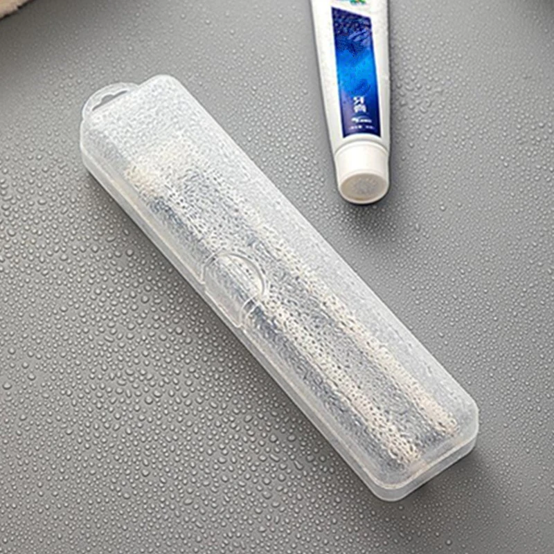 

New Portable Toothbrush Box Plastic Travel Toothbrush Case Transparent Toothbrush Holder Organizer Travel Practical Accessories