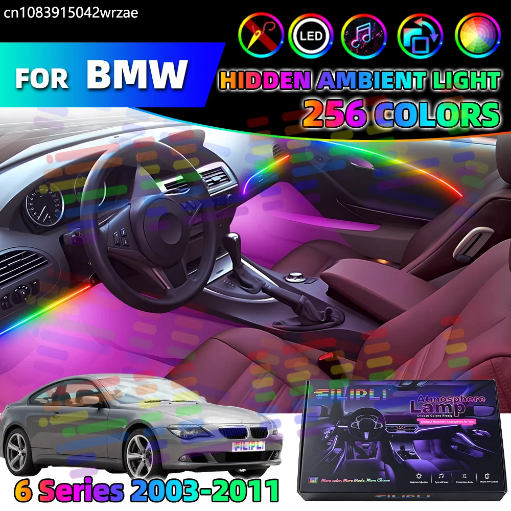 

Ambient Strip Light Kit For BMW 6 series E63 E64 M6 LED Ambient Lights Strips Streamer Control Auto Decorative Lamp Symphony