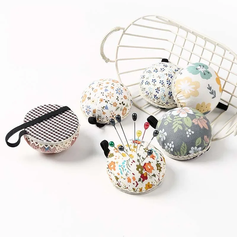 Ball Shaped Pin Cushion With Wrist Strap Sewing Needle Cushion Needle Pillow for Cross Stitch Sewing Pins Accessories DIY Tools