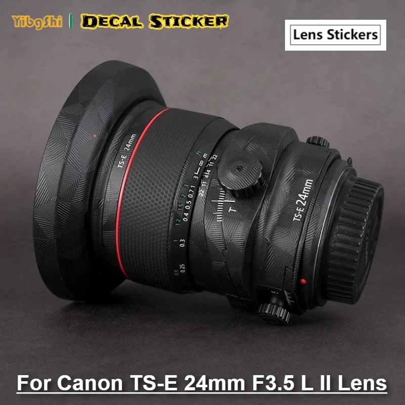 TS-E 24 F3.5 II lente Premium calcomanía piel para Canon TS-E 24mm f/3.5L II lente piel calcomanía Protector pegatina película de cubierta antiarañazos