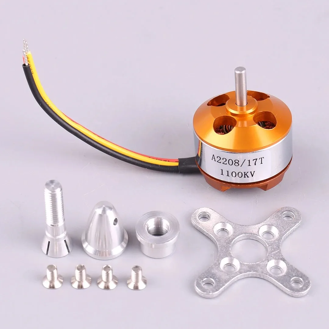 Brushless Motor A2208 2208 Motor KV 1100 1400 1800 2600 Brushless Motor Fixed Wing Airplane Car Boar Model Drone Motor 2~3S Lipo