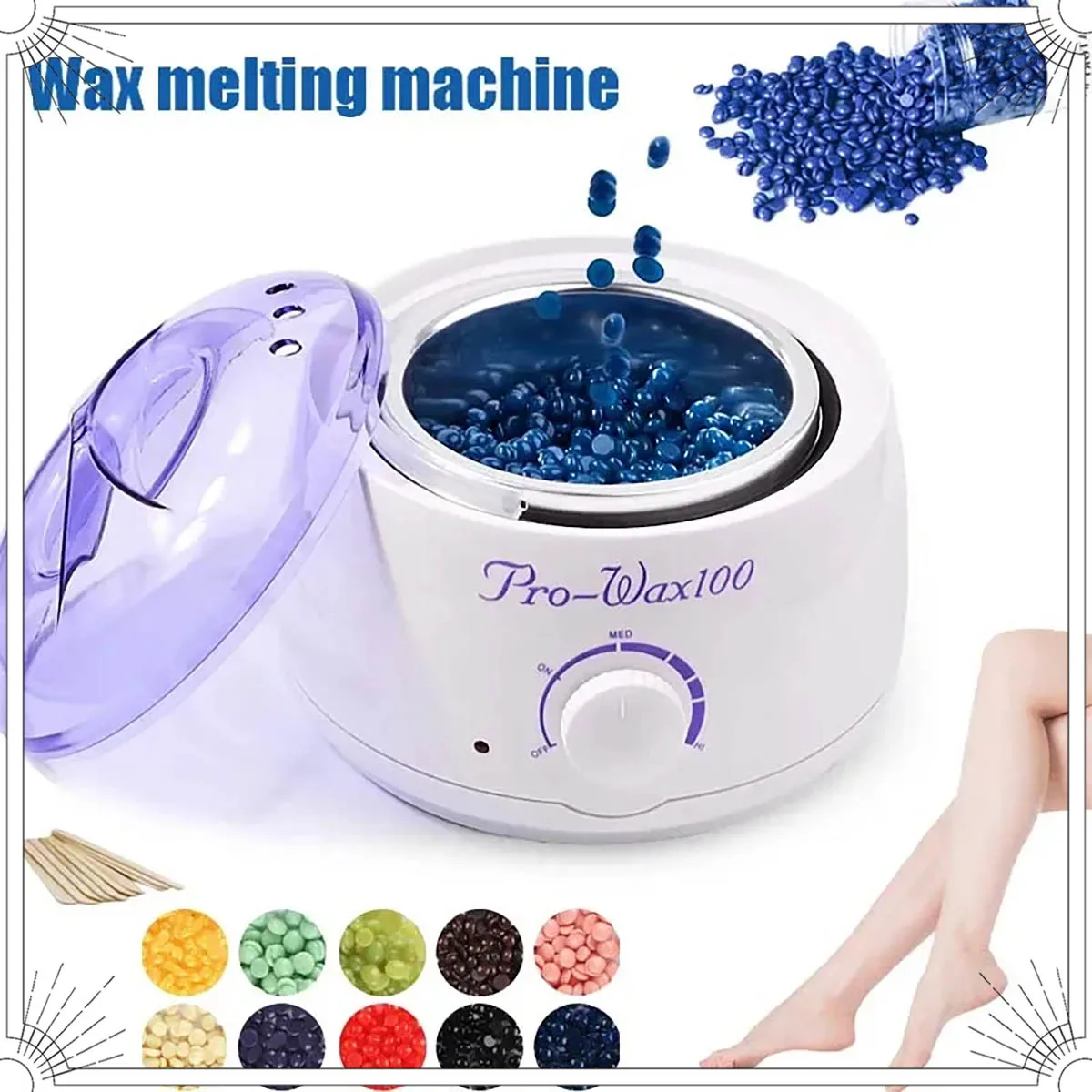 Wax Heater Depilatory Epilator Hair Removal Machine Wax-Melt Waxing Kit Paraffin Heater Wax Beans Bead Heating Machine