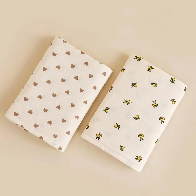 1Pcs Baby Blanket Newborn Muslin Swaddle 2 Layer Cotton Bath Towel Summer Stroller Cover Wrap Gauze Toddler Sleep Blanket C76