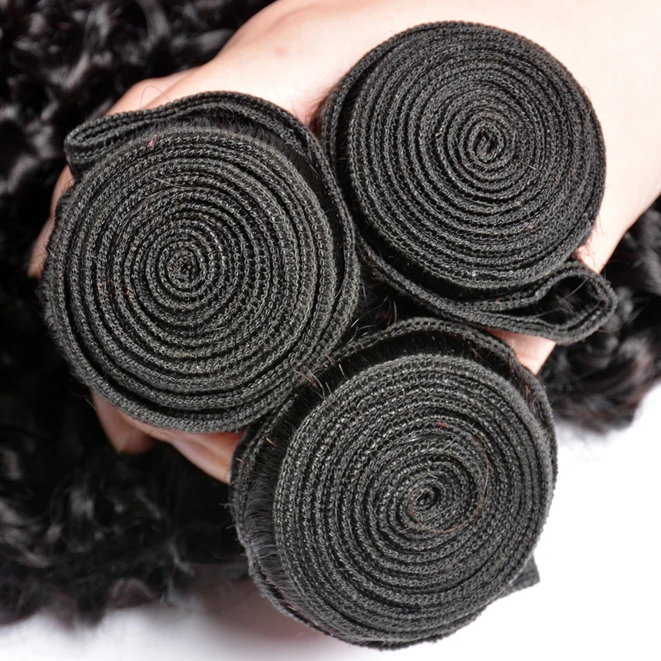 Extensions de cheveux péruviens crépus bouclés 12A pour femmes noires, tissage de cheveux vierges, document naturel, 3 faisceaux avec Frmetds, 100% cheveux humains