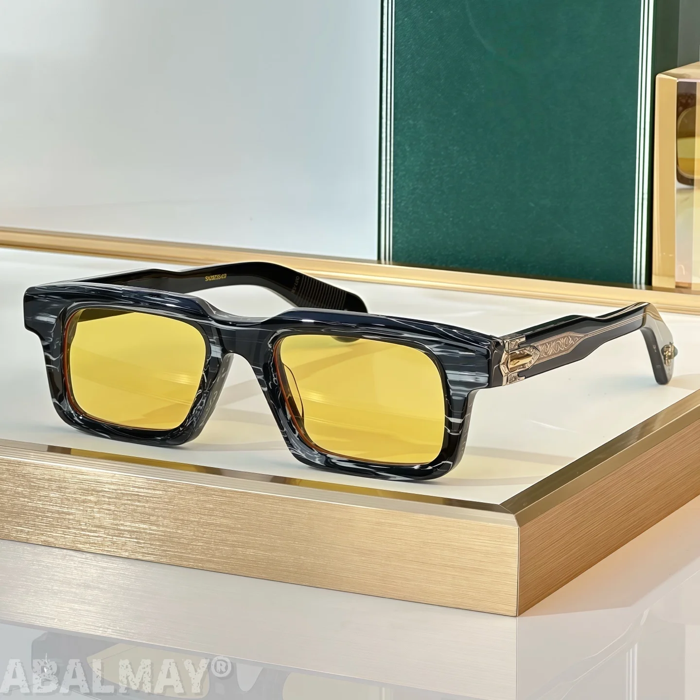 

BELVEDERE 50mm Top Quality Mens Sunglasses for Women Classic Punk Luxury Acetate Titanium UV400 Designer Sunglasses with box