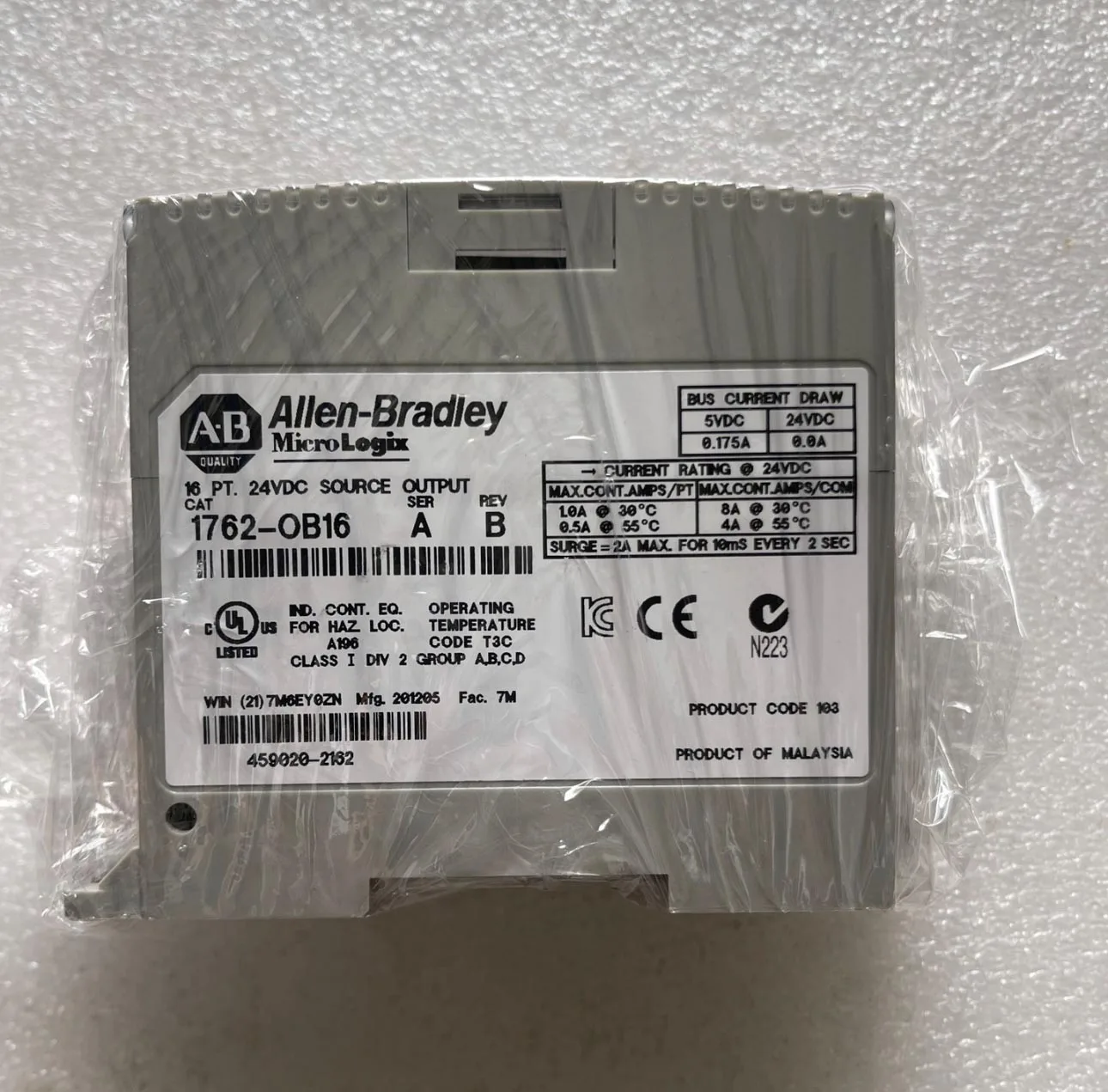 Allen 1762-OB16 Programming Controller AB 1762-OB16, melhor preço, novo e original