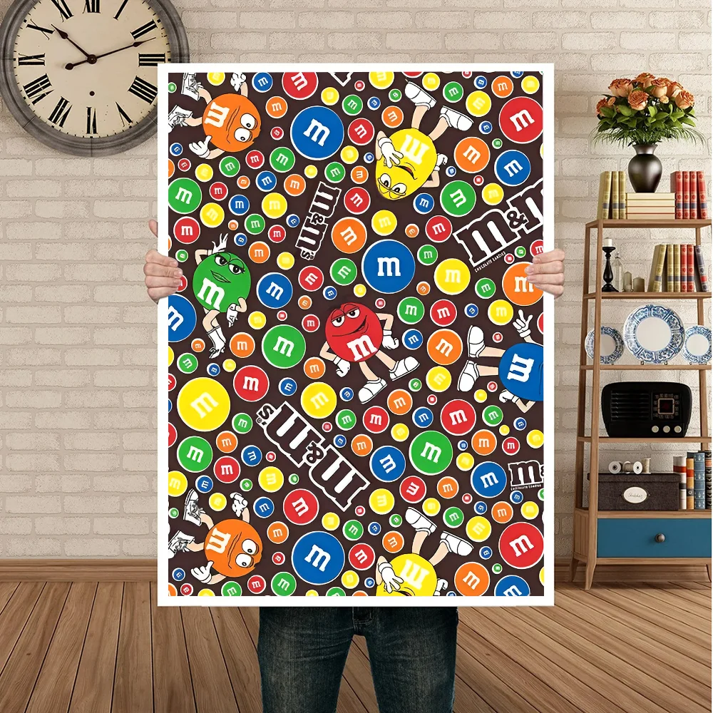 Candy M-MS C-Chocolate M&M\'S Anime Posters Sticky Whitepaper Prints Posters Artwork Kawaii Room Decor