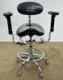 Dental Equipment Ergonomic saddle chair with adjustable double armrest leg rest mute wheel back for hospital and clinic