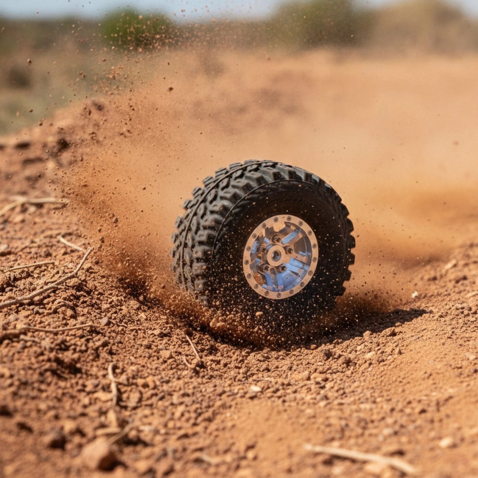 4 Pieces RC Car Wheels with Metal Hub off-Terrain Wheel with Tire Wheel with Hex Hub Rubber Rim Rugged for Hobbyists