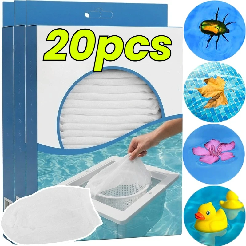 Reusable Pool Skimmer Socks Nylon Mesh Filter Saver Elastic Basket Sock for Swimming Pool Spa Cleaning Leaves Pet Hair Debris