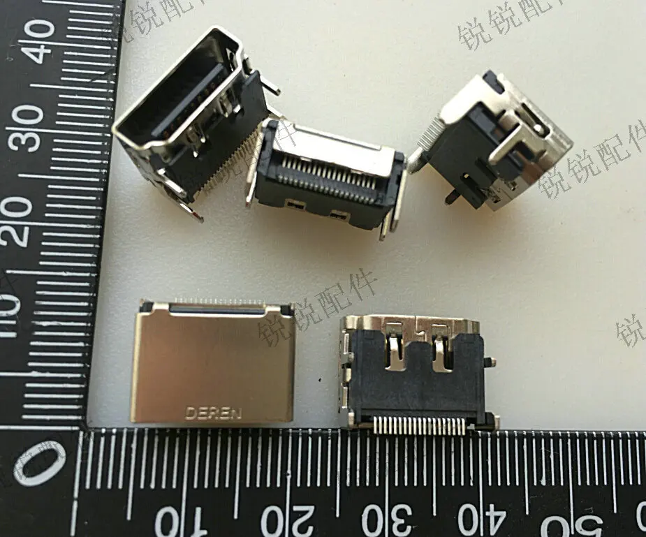 For notebook HDMI patch socket female base 90 degrees SMT HDMI interface high definition TV connection interface