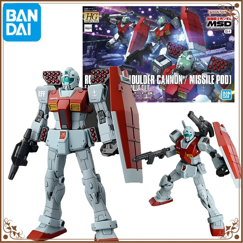 Bandai Original Gundam ชุด Hg TRGM-79 GM (SHOULDRE CANNON/MISSILE POD) ตัวเลขการกระทําของเล่นสะสมเครื่องประดับของขวัญ