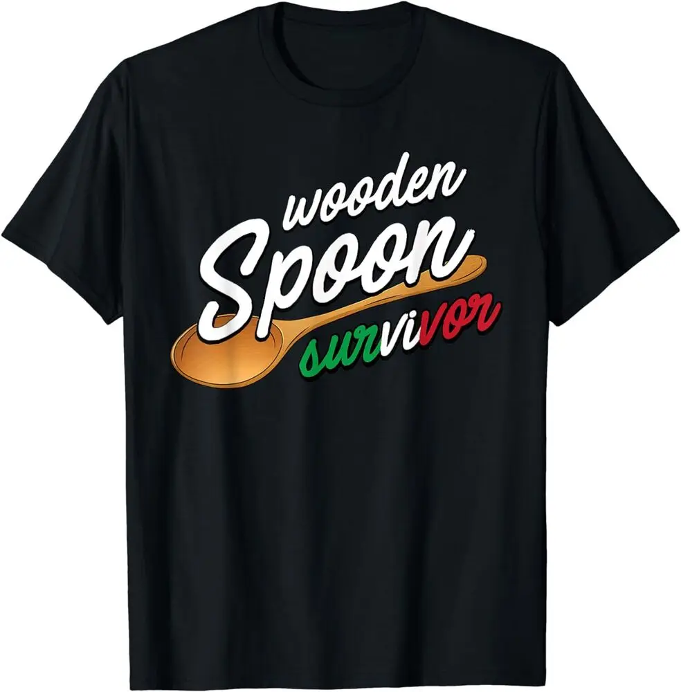 Funny Italian Food Lovers, Wooden Spoon Survivor T-Shirt