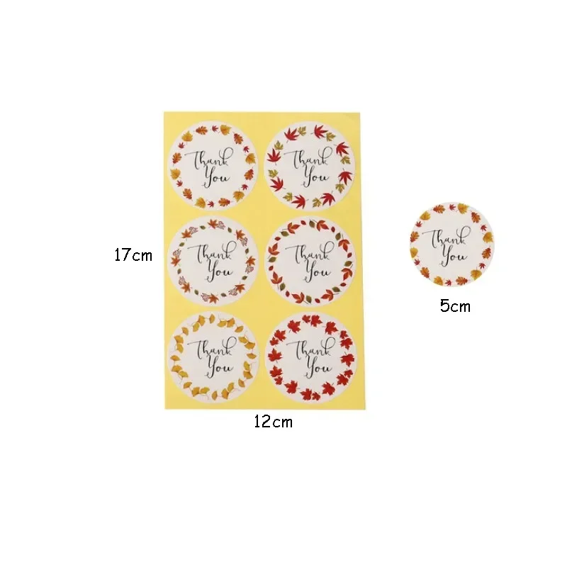 Autocollant de remerciement pour emballage de bouteille d'eau, feuille de couronne bricolage, autocollant d'étanchéité en papier, cadeau de Noël, 120 pièces par paquet