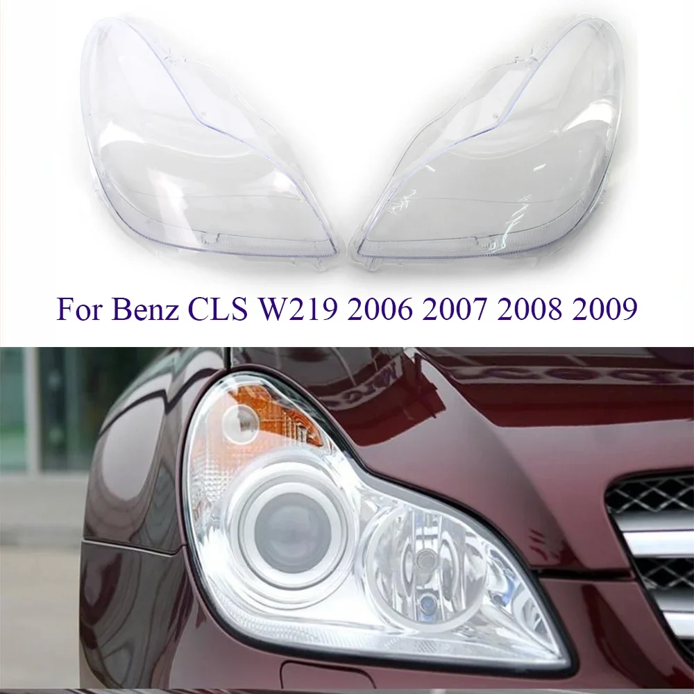 HTTCY For Benz CLS W219 CLS CLS300/350/500/550 2007 2008 2009 front Headlight Cover Lens Shell Lampcover Lampshade Headlamp