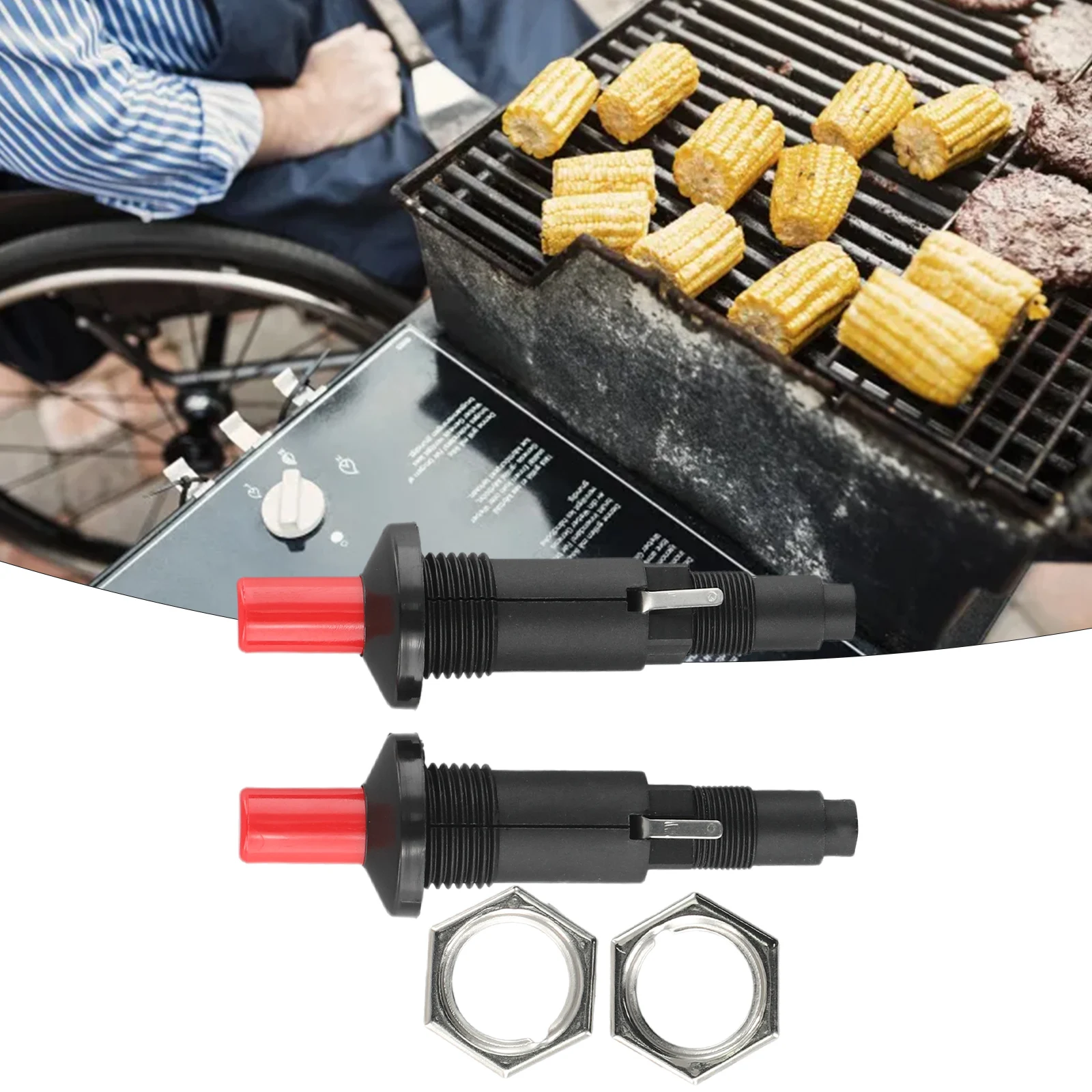 Brand New Practical High Quality Gas Heater 2PCS For Outdoor Cooking Piezo Igniter Ceramic Igniter Diameter 2.6cm