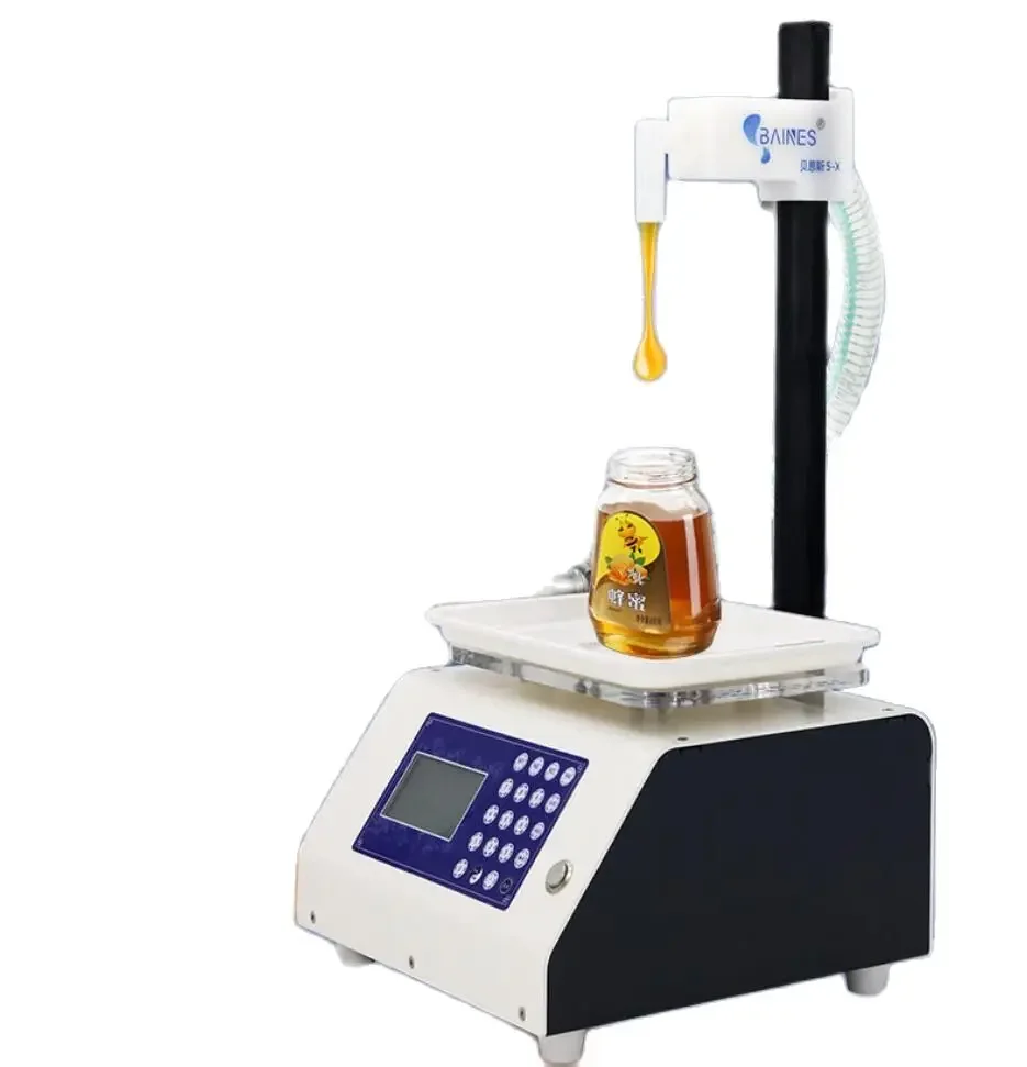 Automatic Weighing Quantitative Honey Filling Machine Scale for Tahini, Laundry liquid ,Viscous liquid 110V/220V or 12V battery