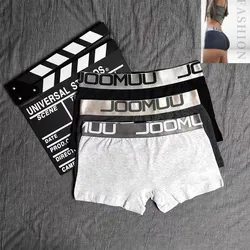 3PCS Female Boyshort boxer Women's Cotton Boxers Underwear Ladies Breathable Letter Belt Briefs  Sports Girls Knickers