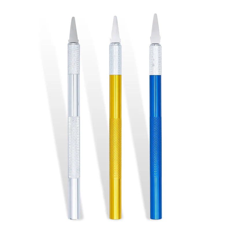 1pc Dental Plaster Spatula Wax Knife with 6 Tips Blade Impression Material Cutter Stainless Steel Mixing Knife Dentist Lab Blade