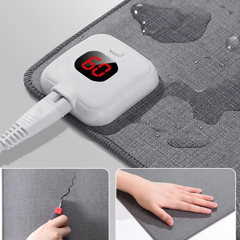 Heated Desk Mouse Pad Electric Heating Pad Mouse Pad Office Desktop Digital Display Pad Warming Table Waterproof Desk Mat Mat