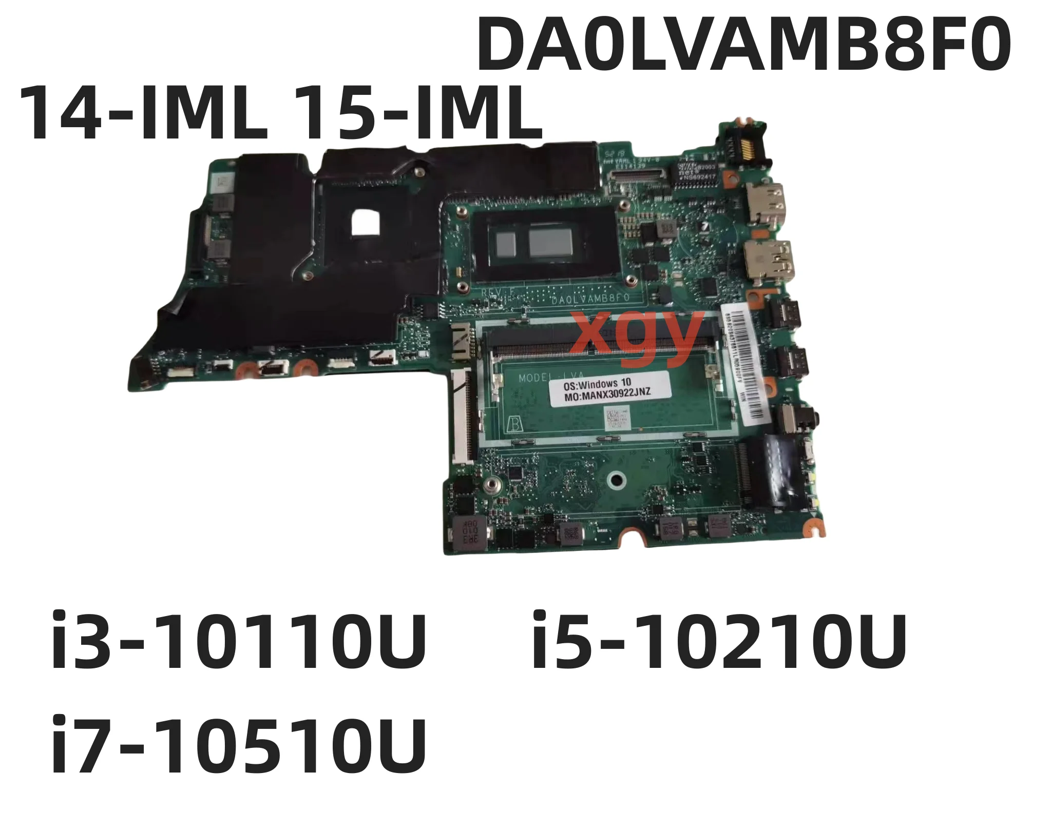 DA0LVAMB8F0 Original For Lenovo ThinkBook 14-IML 15-IML Laptop Motherboard V2G GPU With CPU:i3 i5 i7 FRU:5B20S43645 100% Test OK