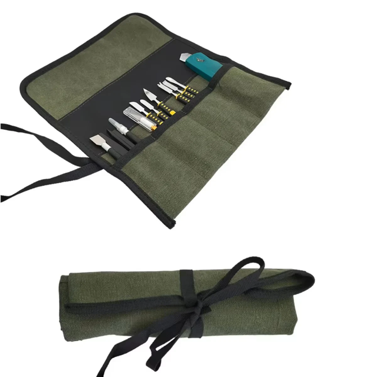 

Multiple Pocket Multi-Purpose Roll Up Tool Bag Oxford Cloth Wrench Pouch Screwdrivers Drills Storage Case Bag Hanging GJ0148